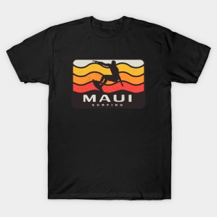 Maui Surfing Retro Vintage Waves Surfer T-Shirt